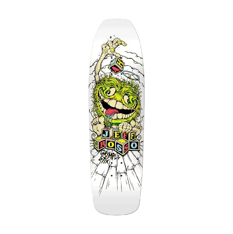 Skateboard Deck For Advanced Tricks-Anti Hero Deck 9.25 Grosso Grimple Stix White