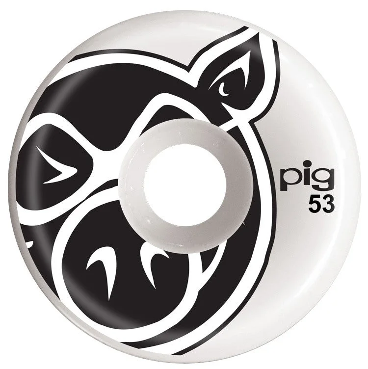 Skateboard Wheels For Maximum Riding Efficiency-Pig Head C-Line Conical White/Black - Skateboard Wheels