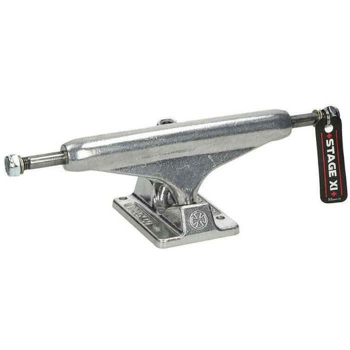 Skateboard Trucks With Extra Thick Axle-INDEPENDENT 139 STAGE 11 POLISHED STANDARD SKATEBOARD TRUCKS - SILVER