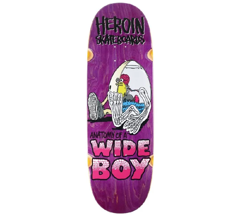 Skateboard Deck With Best Shock Resistance-Heroin Deck Anatomy Of A Wide Boy 10.4