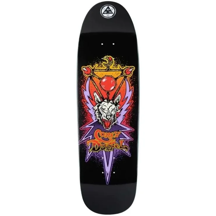 Skateboard Deck For Superior Shock Absorption-Welcome Deck Corey Duffel Guest On Blixa Black 9.23