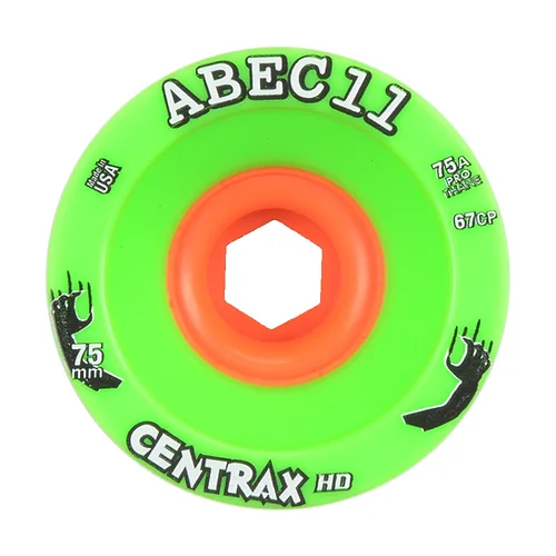 Skateboard Wheels For Maximum Riding Efficiency-ABEC 11 Wheels Centrax HD 75mm Green 4 Pack