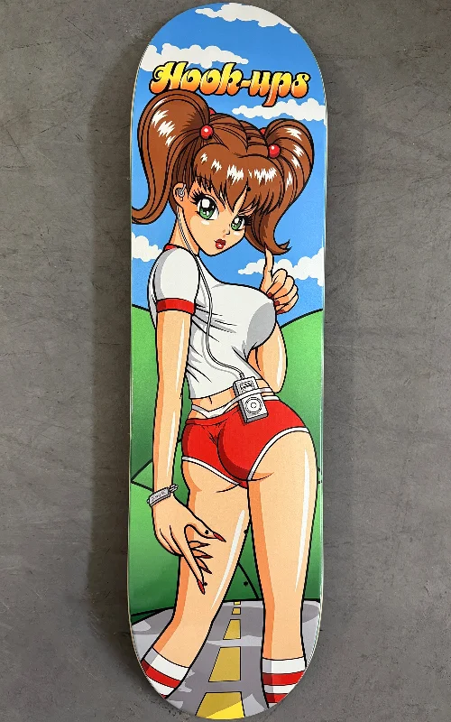 Skateboard Deck With Double Kicktail-Hitchhiking Sakura- 8.25 X 32.25