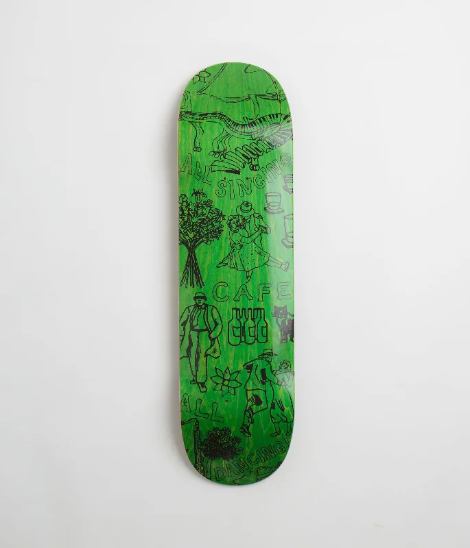 Skateboard Deck For Skatepark Domination-Skateboard Cafe Gaurab Sketches C2 Shape Deck - Green - 8.5"