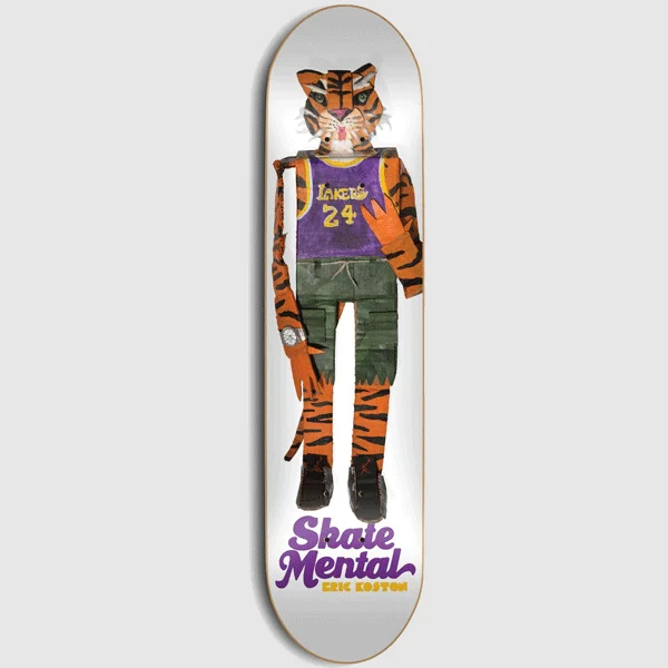 Skateboard Deck For Long-Lasting Pop-Skate Mental - Koston Tiger White Deck