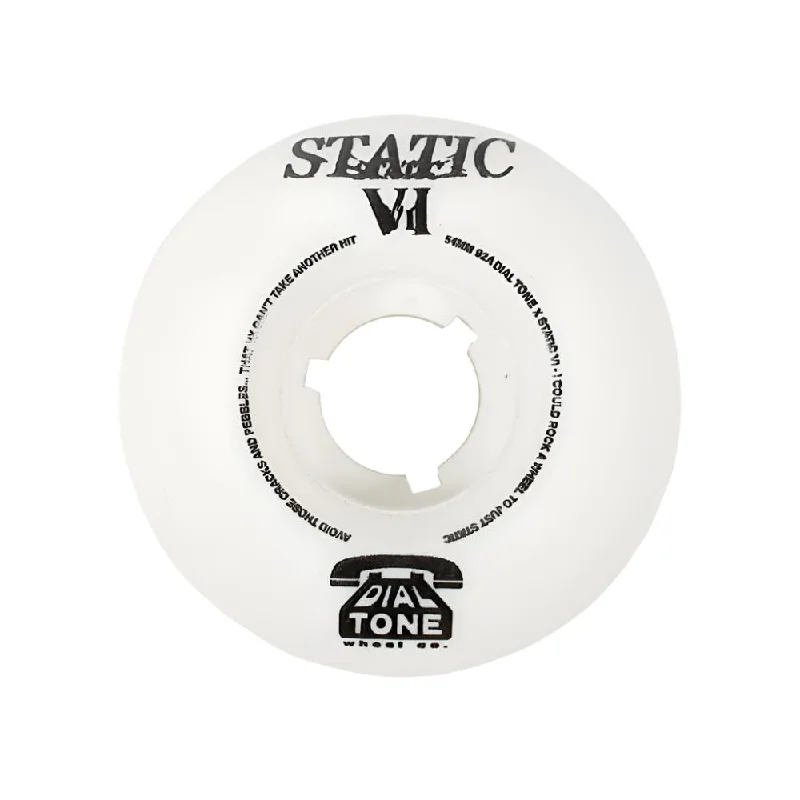 Skateboard Wheels With Extra Wide Profile-DIAL TONE WHEELS STATIC CRUISER WHEEL 54MM 92A