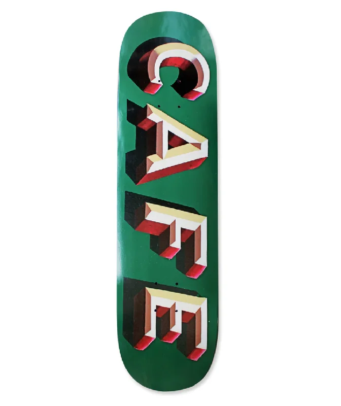 Skateboard Deck With High Load Capacity-CAFE SKATEBOARDS MR.FINBAR C2 SHAP DECK GREEN 8.375