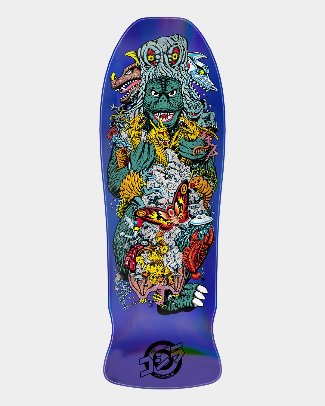 Skateboard Deck With Professional Endorsement-Godzilla Kaiju Roskopp 10.125in X 32in Santa Cruz Deck