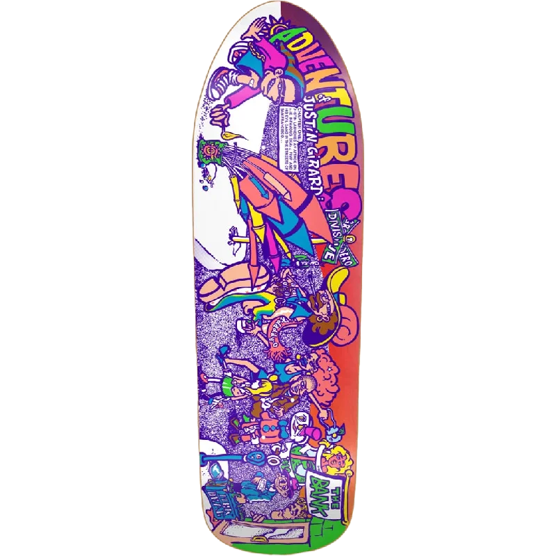 Skateboard Deck For Best Landing Support-New Deal - Adventures of Justin Girard Neon Heat Transfer 9.72 - Skateboard Deck