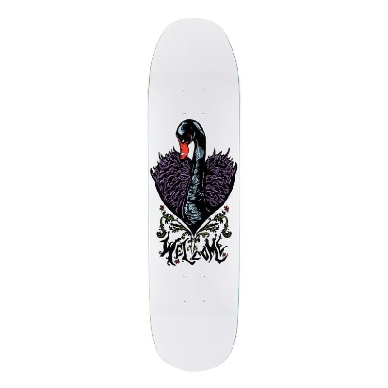 Skateboard Deck For Low-Weight Performance-Welcome Deck Black Swan on Son Moontrimmer 8.25