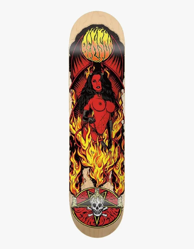 Skateboard Deck With Reinforced Nose And Tail-Death Benson Devil Woman II Skateboard Deck - 8.75”