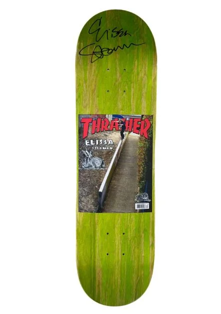 Skateboard Deck With Competitive Skating Specs-Baker Deck ES Thrasher Cover 8.25 (Signed)