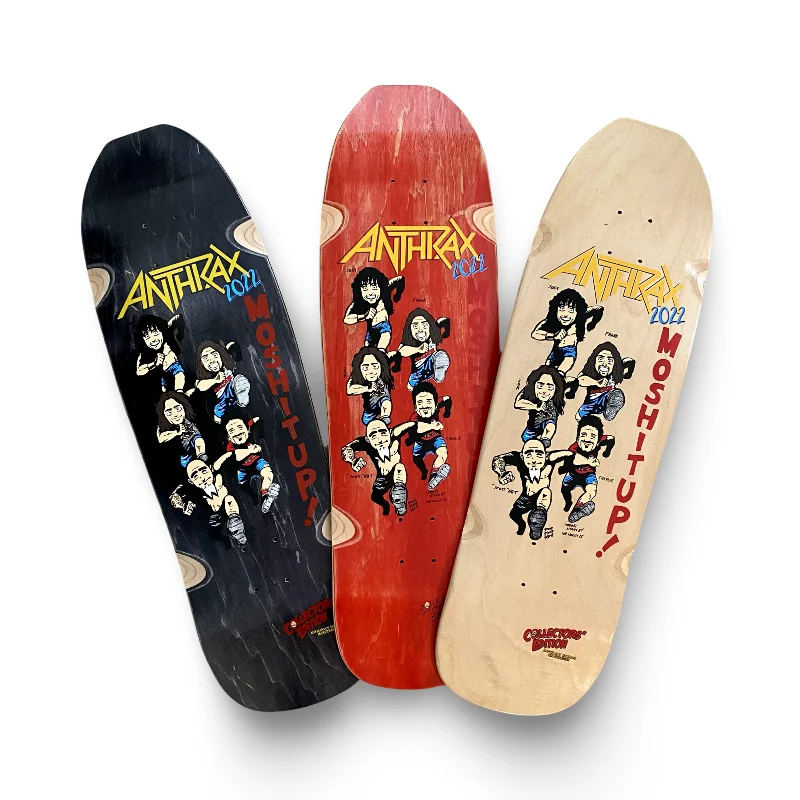 Skateboard Deck With Pro Rider Features-Anthrax ICARUS 9.5”x31" Limited Edition, HAND-PAINTED Deck (1 of 10)