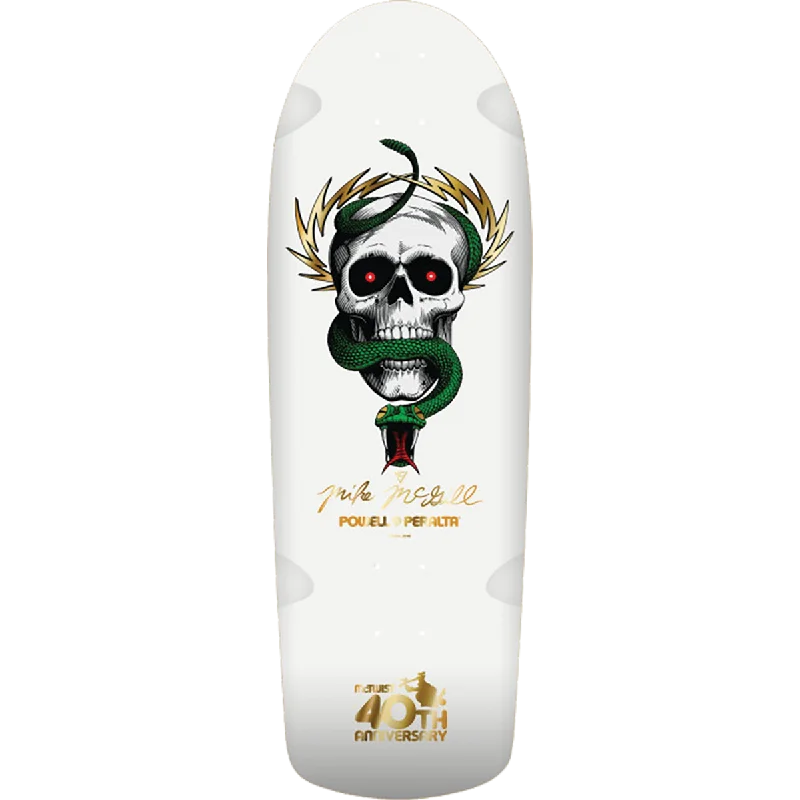 Skateboard Deck With Minimalist Design-POWELL MCGILL MCTWIST 40TH SKATEBOARD DECK - 10x30.12 WHITE