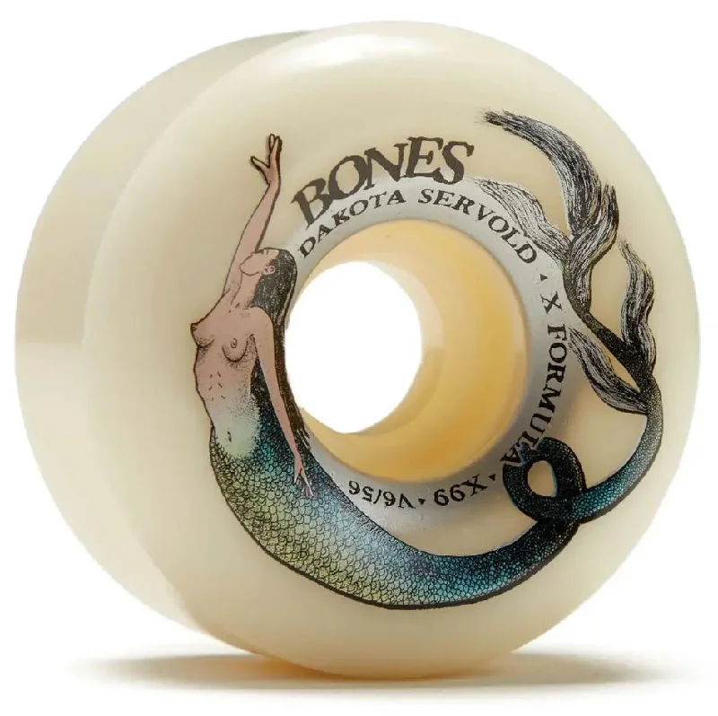 Skateboard Wheels With Classic Design-Bones Wheels X99 54mm V6 Widecut 99a Servold Mermaid