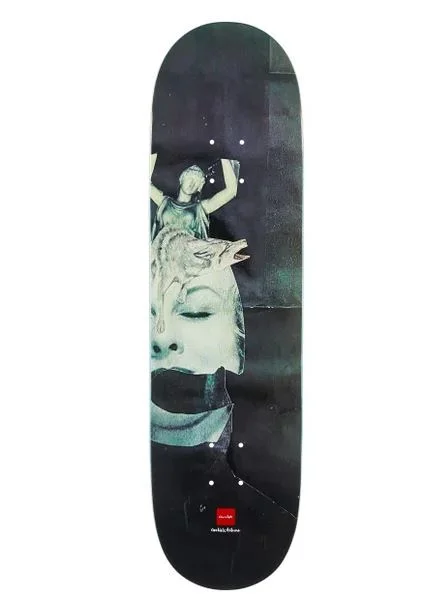 Skateboard Deck With Best-In-Class Grip-Chocolate Deck 8.375 Aikens Black and White