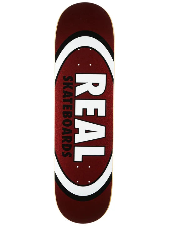 Skateboard Deck With Shock Absorption-Real - Easy Rider Oval Deck Redfire (8.5)