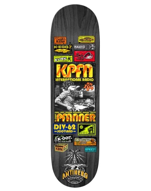 Skateboard Deck With High-Quality Materials-Anti Hero Deck 8.25 Broadcasting Pfanner