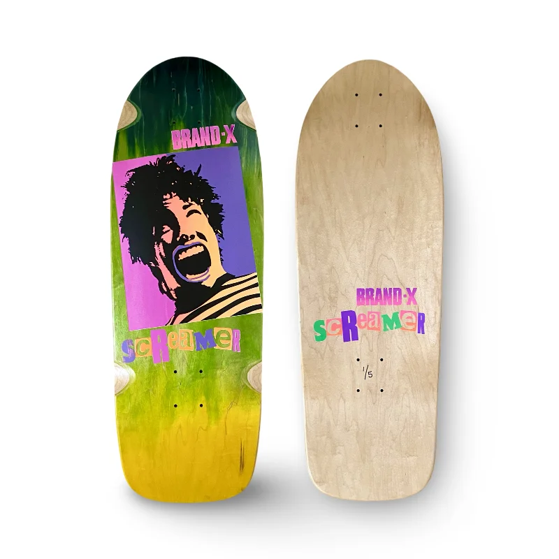 Skateboard Deck With Street-Style Graphics-Screamer 10”x30” HAND PAINTED Limited Edition STAIN Deck (1 of 5)