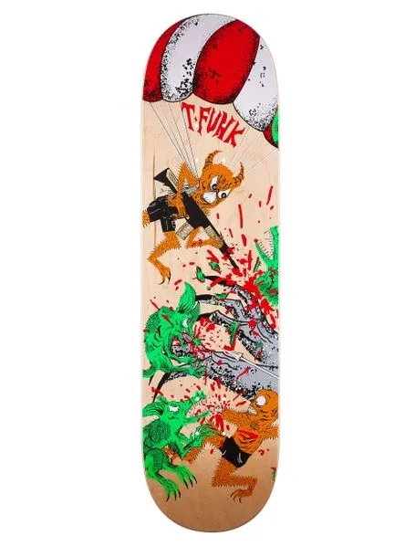 Skateboard Deck With Pro Rider Features-Baker Deck TF Toxic Rats 8.5