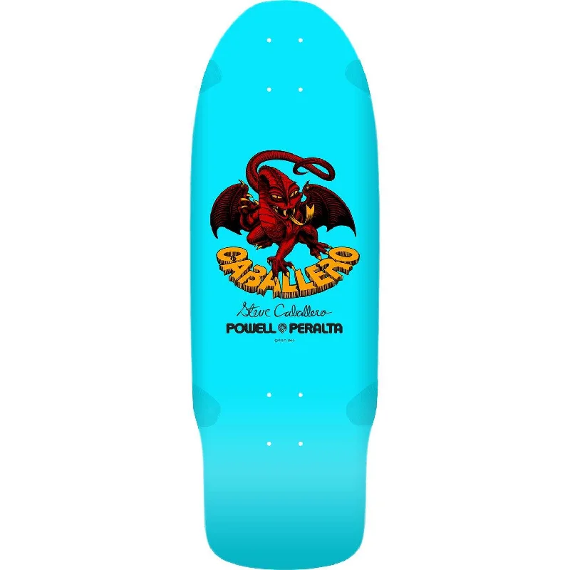 Skateboard Deck With Mellow Concave-Powell Peralta Bones Brigade Series 15 Steve Caballero Light Blue -(10.09x29.69)