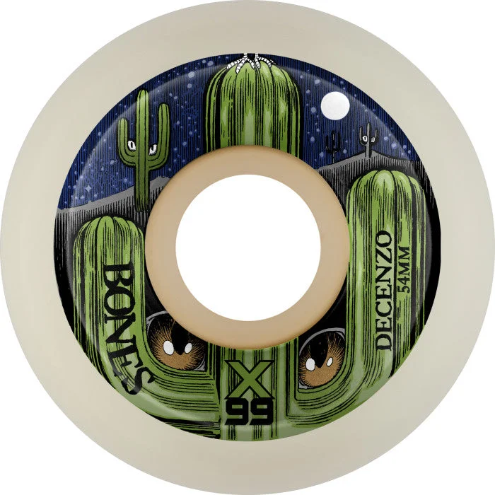 Skateboard Wheels For Premium Skating Experience-Bones Decenzo Cat Eye Cacti X-Formula V5 Sidecut 54mm - 99D