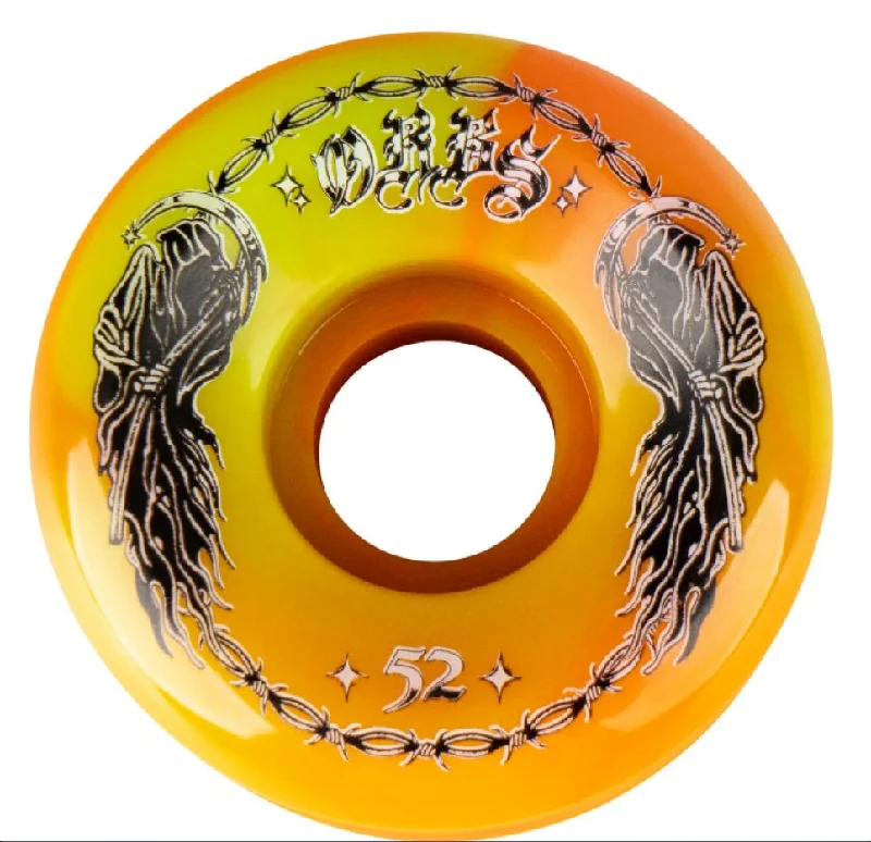 Skateboard Wheels For Extra Tough Tricks-Orbs Wheels 52mm Specters Green/Orange Swirl