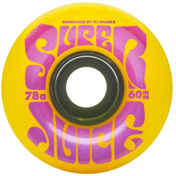 Skateboard Wheels With Energy Return-OJ WHEELS SUPER JUICE YELLOW 78A