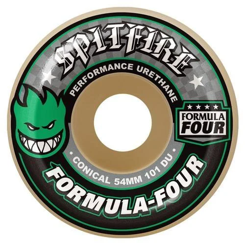 Skateboard Wheels With Ultra-High Performance-Spitfire Wheels Formula Four Conical 101D - (54mm)