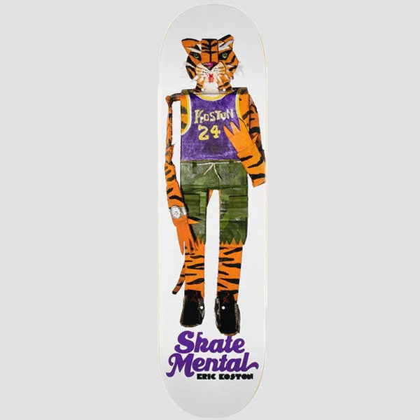 Skateboard Deck With Personalized Touch-Skate Mental - Koston Tiger White Deck