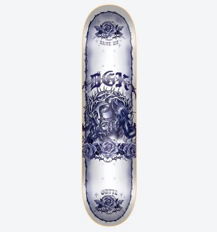 Skateboard Deck For Superior Shock Absorption-DGK Deck Save Us Ortiz 8.5