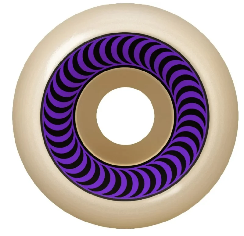 Skateboard Wheels With Square Lip-Spitfire F4 OG Classics Wheels Natural/Purple 58MM 99D