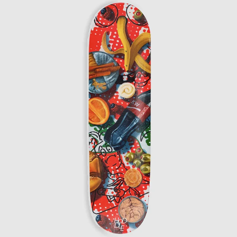 Skateboard Deck With Professional Grade-Hoddle Skateboards - Snack Report - Red Deck