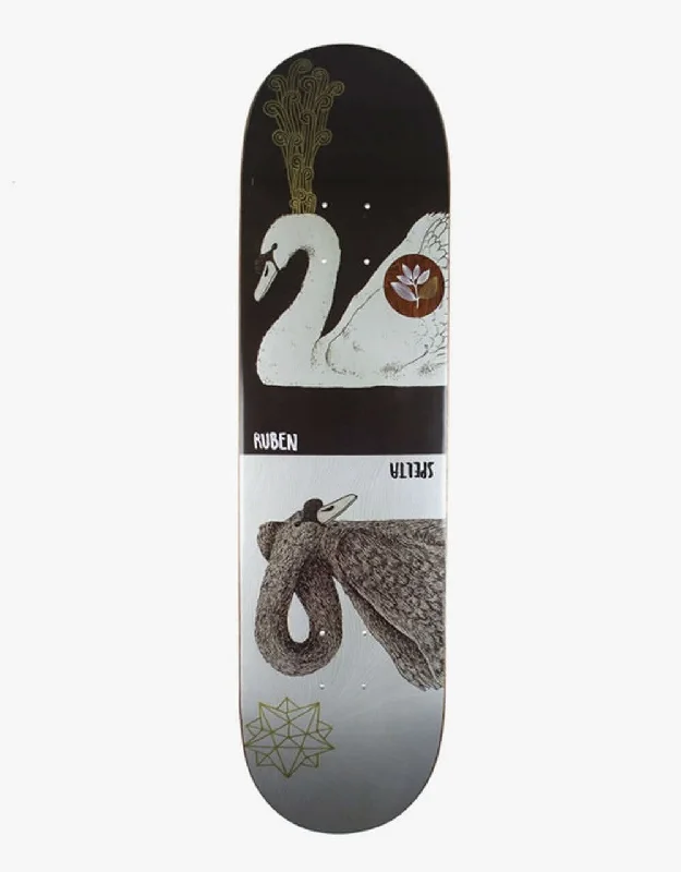 Skateboard Deck With Enhanced Maneuverability-Magenta Spelta Swans Zoo Series Skateboard Deck