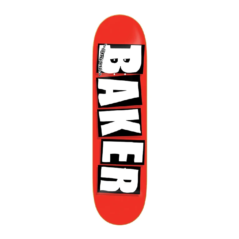 Skateboard Deck For Freestyle Riders-BAKER BRAND LOGO WHITE DECK // 8.25" x 31.875