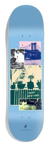 Skateboard Deck With Seamless Construction-5BORO FLICKEROO SHINYA NOHARA DECK // 8.0"