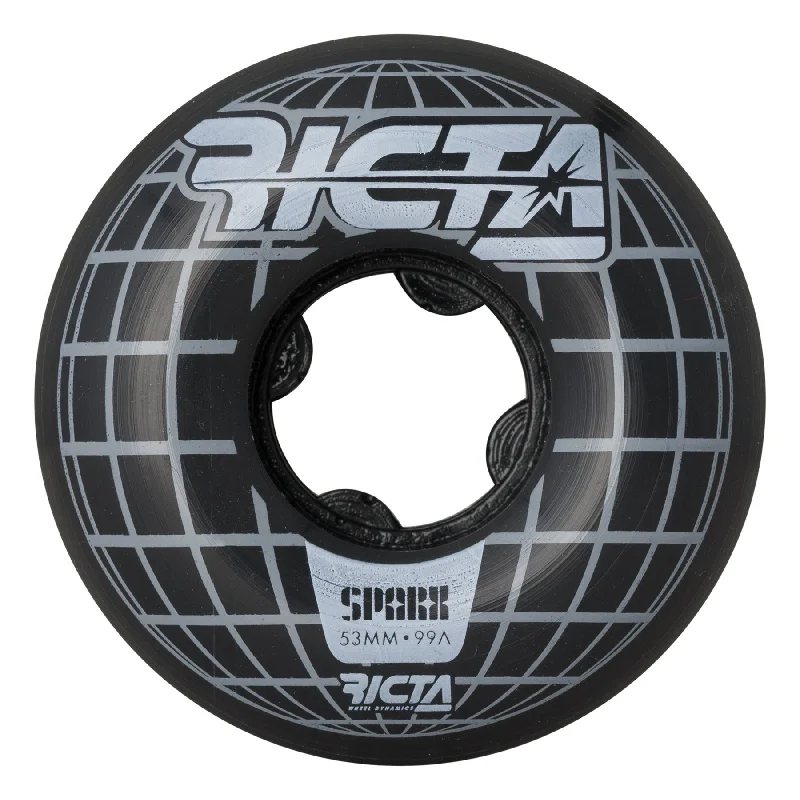 Skateboard Wheels For Low Drag And Friction-Ricta Wheel 53mm Mainframe Sparx Black 99a