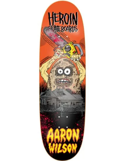 Skateboard Deck With Minimal Weight-Heroin Deck AWTeggxas Chain Egg Sym 9.25