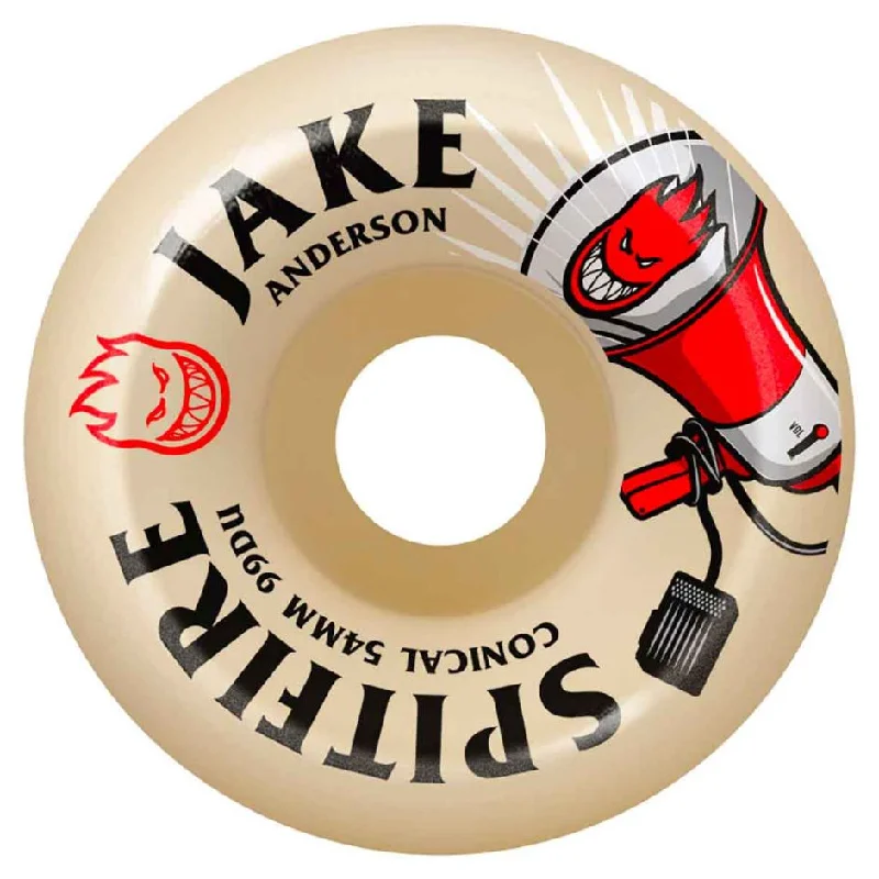 Skateboard Wheels With Pro-Approved Durability-Spitfire Wheels 54mm Conical 99a Jake Burn Squad