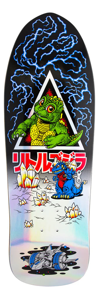 Skateboard Deck With Reinforced Layers-Santa Cruz Deck 9.8 Godzilla Jr. Natas