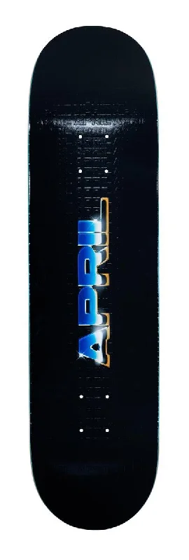 Skateboard Deck With Top-Tier Performance-April Print Logo Black Deck - 8.0