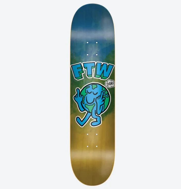 Skateboard Deck For Superior Landings-DGK Deck FTW Chaos Blue/Yellow Tie Dye 8.5