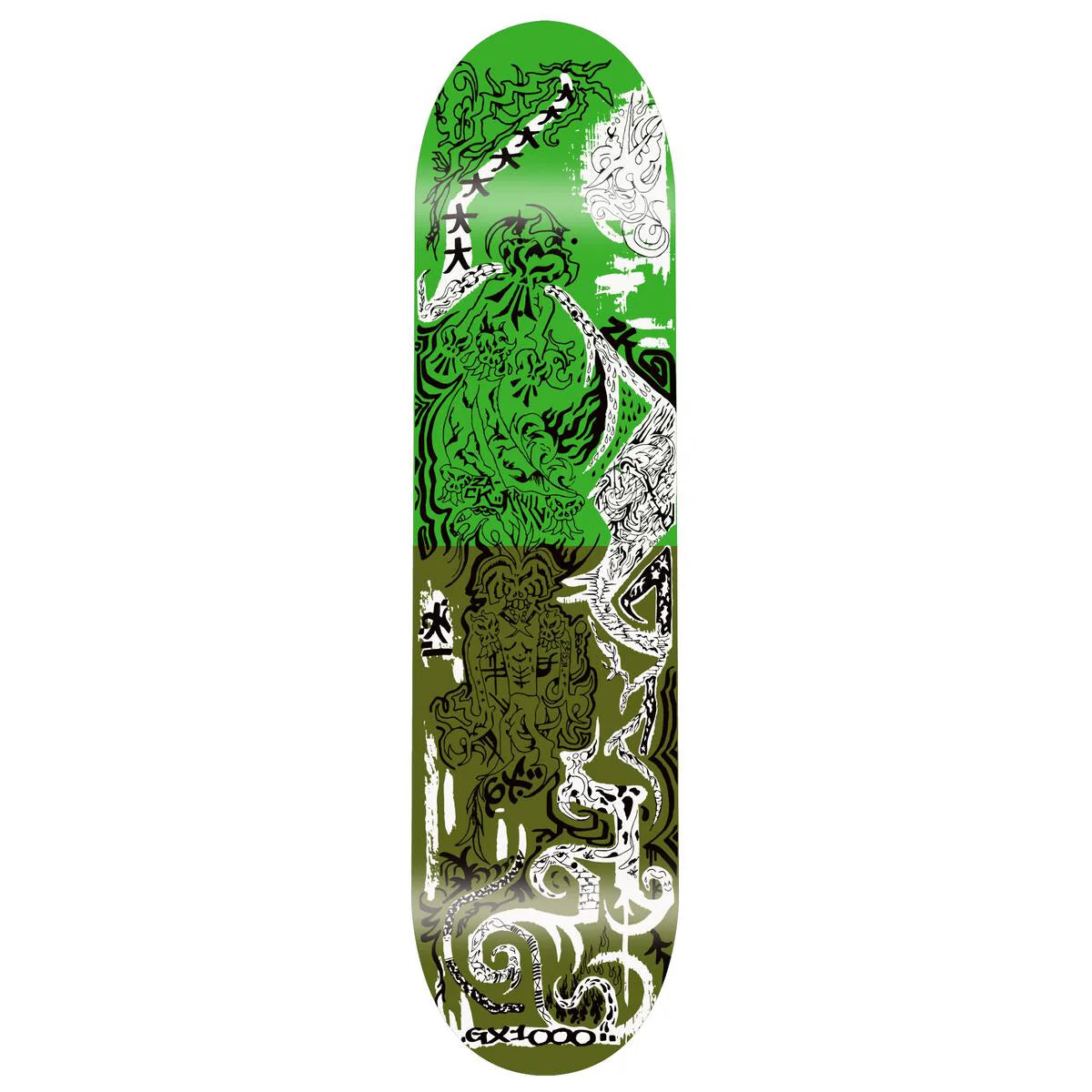 Skateboard Deck With Minimalist Design-GX1000 - Zach Krull Breakthrough Green Deck (8.375")