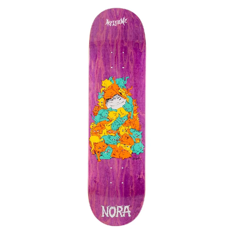 Skateboard Deck For Superior Landings-Welcome -  Purr Pile on Popsicle - Nora Vasconcellos Pro Model - 8.25 - Skateboard Deck