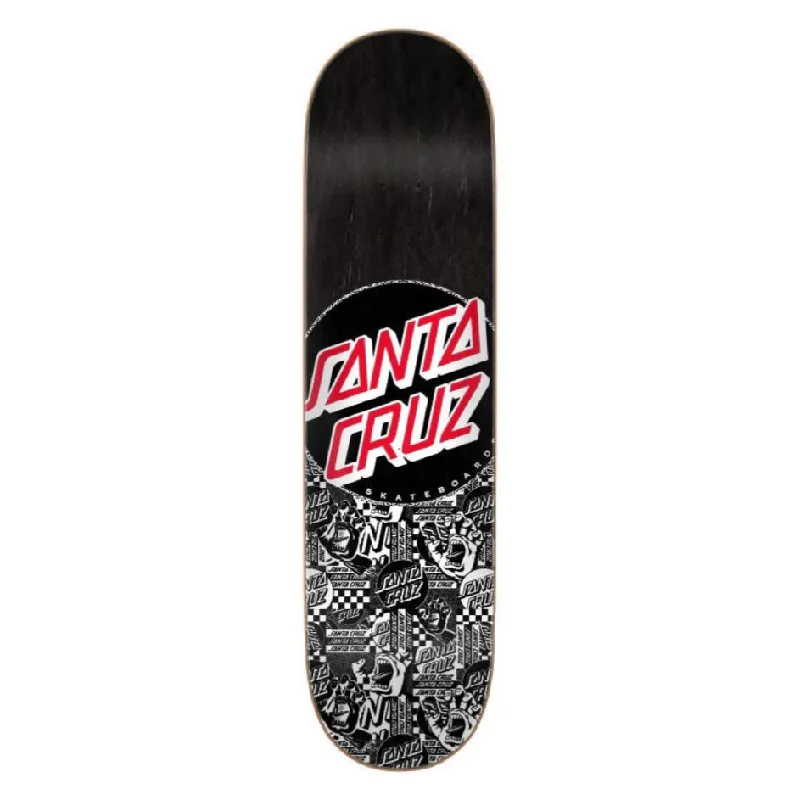 Skateboard Deck With Seamless Construction-Santa Cruz Deck Flier Collage Dot 8.125