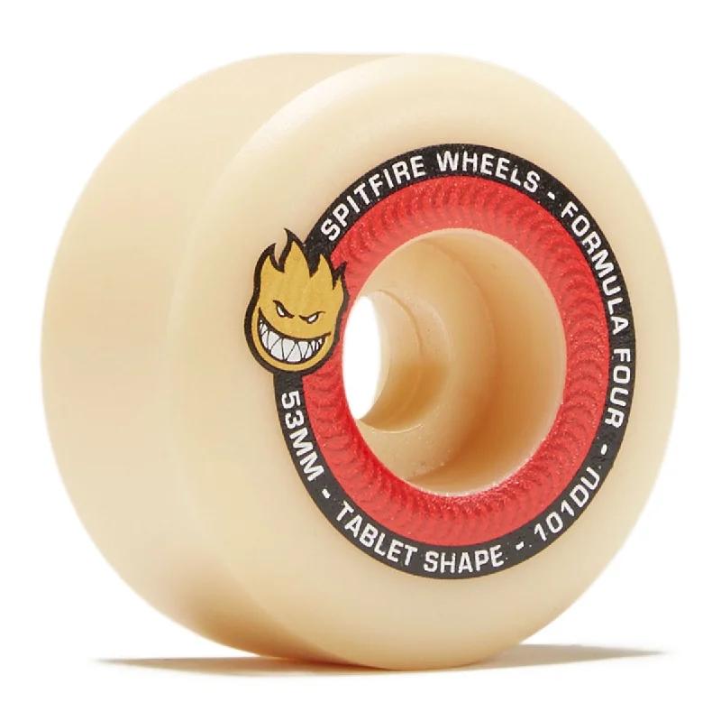 Skateboard Wheels With Smooth Edge Design-Spitfire Formula Four Tablet Wheels (101D) - 53mm