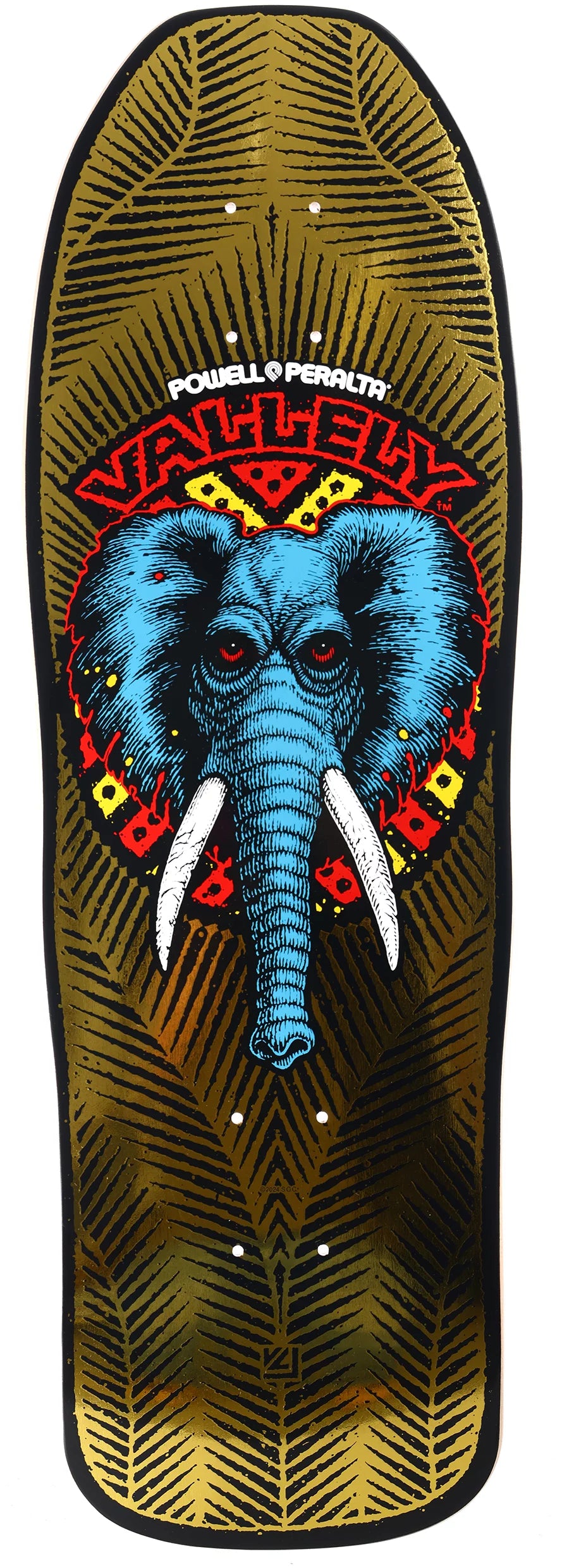 Skateboard Deck For Energy Transfer-Powell - Mike Vallely Elephant Reissue Gold Deck (10")