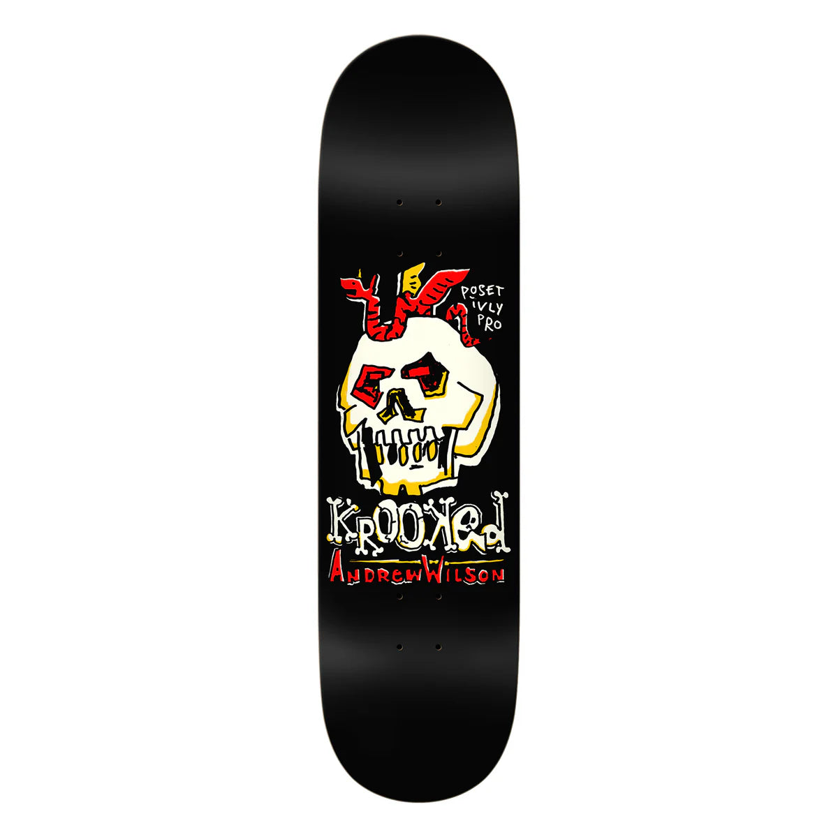 Skateboard Deck With Artistic Designs-Krooked - Andrew Wilson Positivly Pro Deck (8.5")