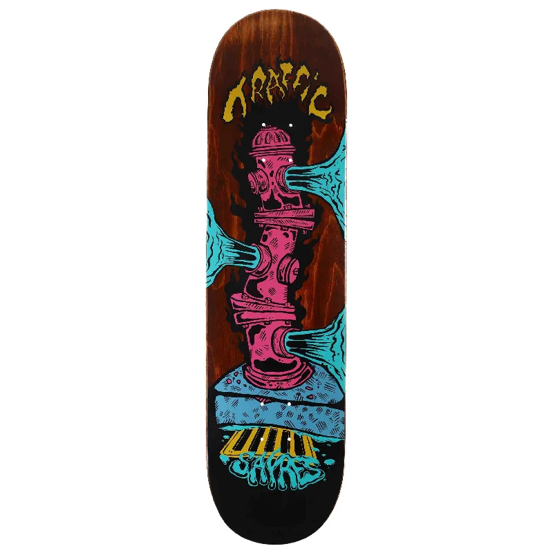 Skateboard Deck For Pro-Level Customization-TRAFFIC SKATEBOARDS SAYRES FIRE HAZARD DECK 8.5