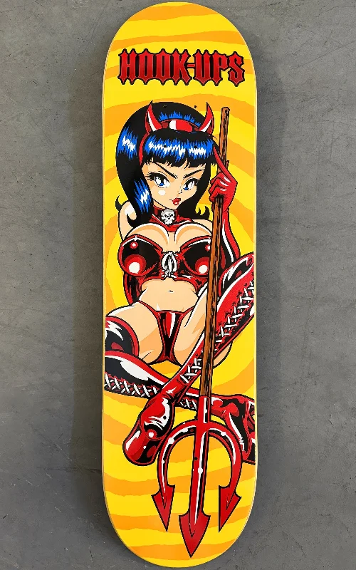 Skateboard Deck With Classic Aesthetic-Devil Queen - 8.25 X 32.25